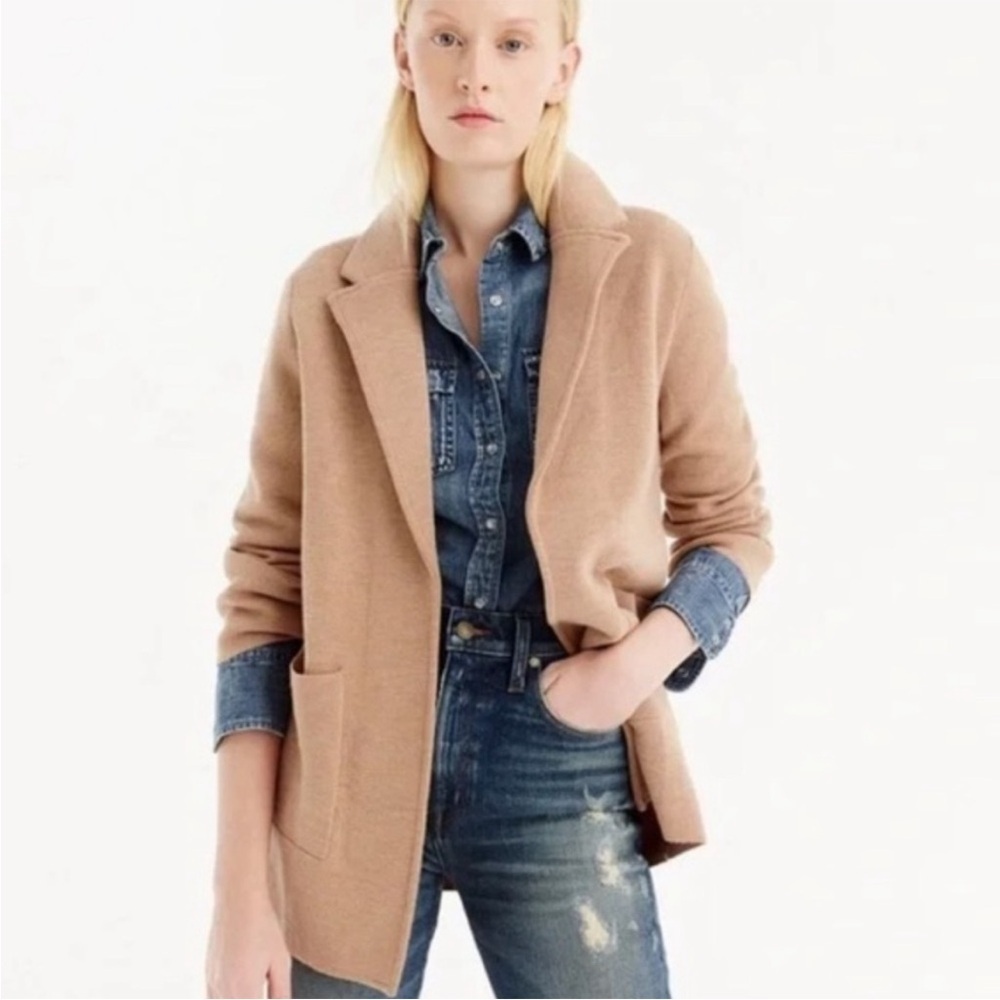 J.Crew 365 Women Sophie Open Front Sweater Blazer Cardigan Wool Blend Small - Picture 5 of 14